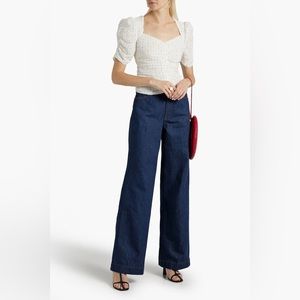 Frame Le Italian Wide Leg Dark Wash Jeans— Size 28